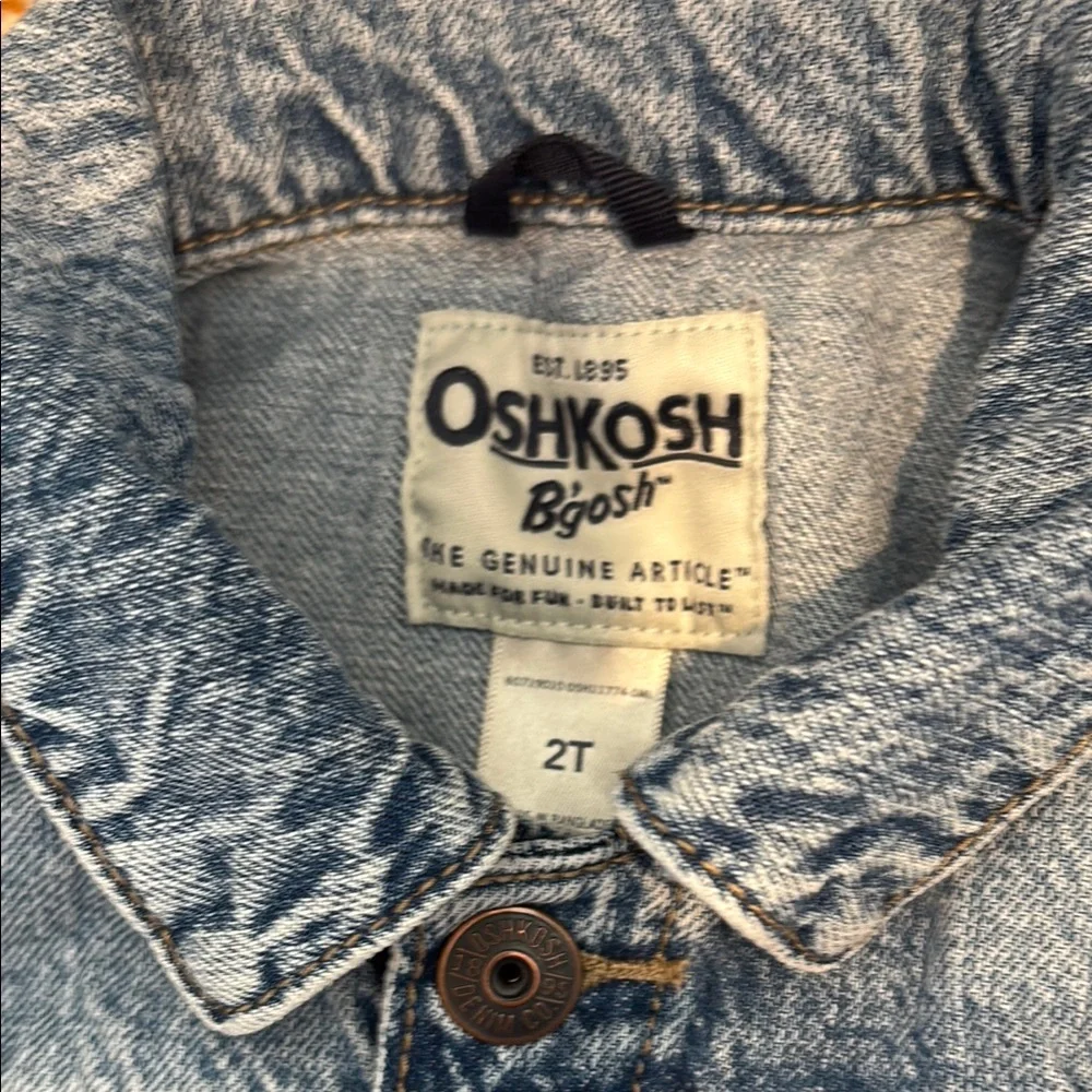 OshKosh B'gosh Light Blue Jean Jacket Classic Trucker Style - Picture 2 of 4